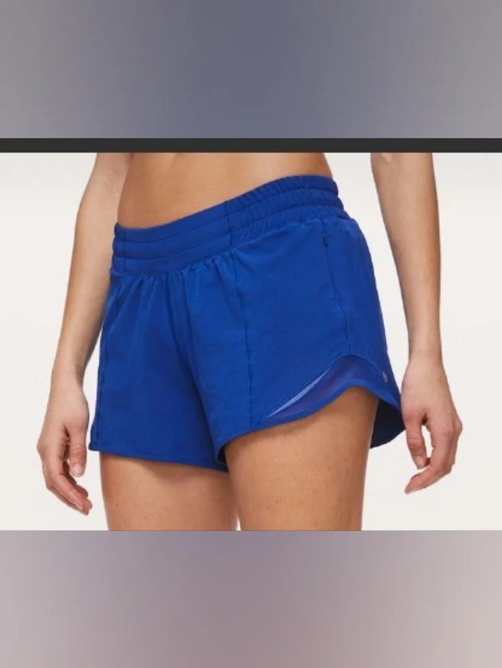 Lululemon Hotty Hot Running Shorts Size 4 Blue Excellent Condition